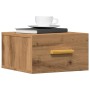 Mesita de noche de pared color roble artisan 35x35x20 cm de , Mesitas de noche - Ref: Foro24-857065, Precio: 33,48 €, Descuen...