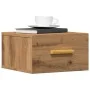 Mesita de noche de pared color roble artisan 35x35x20 cm de , Mesitas de noche - Ref: Foro24-857065, Precio: 32,96 €, Descuen...