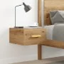 Mesita de noche de pared color roble artisan 35x35x20 cm de , Mesitas de noche - Ref: Foro24-857065, Precio: 32,96 €, Descuen...