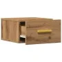 Mesita de noche de pared color roble artisan 35x35x20 cm de , Mesitas de noche - Ref: Foro24-857065, Precio: 32,96 €, Descuen...