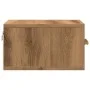 Mesita de noche de pared color roble artisan 35x35x20 cm de , Mesitas de noche - Ref: Foro24-857065, Precio: 32,96 €, Descuen...