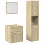Set de muebles de baño 3 pzas madera contrachapada roble Sonoma de , Muebles de baño - Ref: Foro24-3324992, Precio: 93,81 €, ...