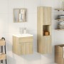 Set de muebles de baño 3 pzas madera contrachapada roble Sonoma de , Muebles de baño - Ref: Foro24-3324992, Precio: 93,81 €, ...
