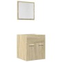 Set de muebles de baño 2 pzas madera contrachapada roble Sonoma de , Muebles de baño - Ref: Foro24-856367, Precio: 48,25 €, D...