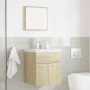 Set de muebles de baño 2 pzas madera contrachapada roble Sonoma de , Muebles de baño - Ref: Foro24-856367, Precio: 48,25 €, D...