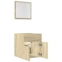Set de muebles de baño 2 pzas madera contrachapada roble Sonoma de , Muebles de baño - Ref: Foro24-856367, Precio: 48,25 €, D...