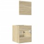 Set de muebles de baño 2 pzas madera contrachapada roble Sonoma de , Muebles de baño - Ref: Foro24-856367, Precio: 48,25 €, D...