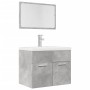 Set muebles de baño 2 piezas madera contrachapada gris hormigón de , Muebles de baño - Ref: Foro24-856373, Precio: 68,87 €, D...