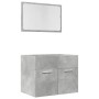 Set muebles de baño 2 piezas madera contrachapada gris hormigón de , Muebles de baño - Ref: Foro24-856373, Precio: 68,87 €, D...
