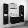 Juego de muebles de baño madera de ingeniería negro de , Muebles de baño - Ref: Foro24-3071496, Precio: 337,94 €, Descuento: %