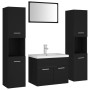 Juego de muebles de baño madera de ingeniería negro de , Muebles de baño - Ref: Foro24-3071496, Precio: 337,94 €, Descuento: %