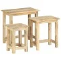 Mesas apilables 3 unidades madera maciza de mango de , Mesas auxiliares - Ref: Foro24-287489, Precio: 155,00 €, Descuento: %