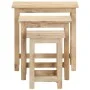 Mesas apilables 3 unidades madera maciza de mango de , Mesas auxiliares - Ref: Foro24-287489, Precio: 155,00 €, Descuento: %