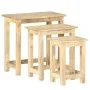 Mesas apilables 3 unidades madera maciza de mango de , Mesas auxiliares - Ref: Foro24-287489, Precio: 155,00 €, Descuento: %