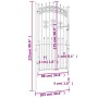 Puerta de valla punta lanza acero recubierto negro 103x225cm de , Puertas de jardín - Ref: Foro24-151093, Precio: 260,42 €, D...