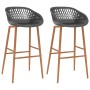 Taburetes de cocina 2 unidades gris de , Taburetes de cocina - Ref: Foro24-248154, Precio: 133,56 €, Descuento: %