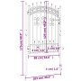Puerta de valla punta lanza acero recubierto negro 103x175cm de , Puertas de jardín - Ref: Foro24-151091, Precio: 162,72 €, D...