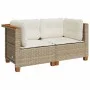 Corner garden sofas with 2 synthetic rattan beige cushions by , Outdoor sofas - Ref: Foro24-365916, Price: 186,72 €, Discount: %