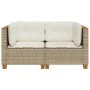 Corner garden sofas with 2 synthetic rattan beige cushions by , Outdoor sofas - Ref: Foro24-365916, Price: 186,72 €, Discount: %