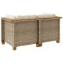 Corner garden sofas with 2 synthetic rattan beige cushions by , Outdoor sofas - Ref: Foro24-365916, Price: 186,72 €, Discount: %