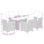 Set de mesa y sillas de jardín 7 pzas y cojines ratán PE negro de , Conjuntos de jardín - Ref: Foro24-3276965, Precio: 885,41...