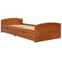 Estructura de cama 2 cajones madera pino marrón miel 90x200 cm de vidaXL, Camas y somieres - Ref: Foro24-322156, Precio: 197,...