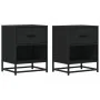 Mesitas de noche 2 uds madera ingeniería negro 40x31x50 cm by , Nightstands - Ref: Foro24-848685, Price: 84,01 €, Discount: %