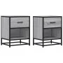 Mesitas noche 2 uds madera ingeniería gris Sonoma 40x31x50 cm by , Nightstands - Ref: Foro24-848691, Price: 75,69 €, Discount: %