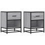 Mesitas noche 2 uds madera ingeniería gris Sonoma 40x31x50 cm de , Mesitas de noche - Ref: Foro24-848691, Precio: 76,64 €, De...