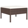 Set muebles de jardín 4 piezas y cojines ratán sintético marrón de vidaXL, Conjuntos de jardín - Ref: Foro24-3056965, Precio:...