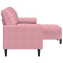 Sofá de 3 plazas con taburete de terciopelo rosa180 cm de , Sofás - Ref: Foro24-3278270, Precio: 372,14 €, Descuento: %