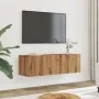 Muebles para TV de pared 2 uds roble artesanal 100x30x30 cm by , TV Furniture - Ref: Foro24-857018, Price: 87,36 €, Discount: %