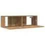 Muebles para TV de pared 2 uds roble artesanal 100x30x30 cm by , TV Furniture - Ref: Foro24-857018, Price: 87,36 €, Discount: %