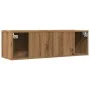 Muebles para TV de pared 2 uds roble artesanal 100x30x30 cm by , TV Furniture - Ref: Foro24-857018, Price: 87,36 €, Discount: %