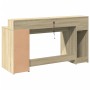 Escritorio con LED madera ingeniería roble Sonoma 160x55x91 cm de , Escritorios - Ref: Foro24-3309431, Precio: 189,57 €, Desc...