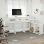 Escritorio con luz LED madera ingeniería blanco 200x104x91 cm de , Escritorios - Ref: Foro24-3309465, Precio: 202,06 €, Descu...