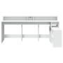 Escritorio con luz LED madera ingeniería blanco 200x104x91 cm de , Escritorios - Ref: Foro24-3309465, Precio: 202,06 €, Descu...
