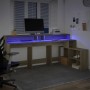 Escritorio con LED madera ingeniería roble Sonoma 200x104x91 cm de , Escritorios - Ref: Foro24-3309467, Precio: 174,74 €, Des...