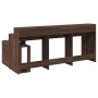 Escritorio con LED madera ingeniería marrón roble 200x104x91 cm de , Escritorios - Ref: Foro24-3309471, Precio: 202,25 €, Des...