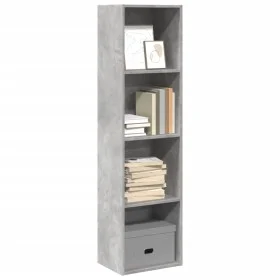 Estantería de madera de ingeniería gris hormigón 40x30x152 cm de , Librerías y estanterías - Ref: Foro24-857879, Precio: 50,6...