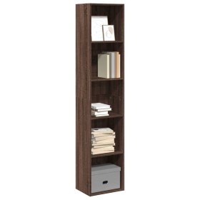 Estantería madera de ingeniería marrón roble 40x30x189 cm de , Librerías y estanterías - Ref: Foro24-857891, Precio: 62,71 €,...