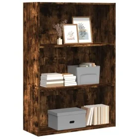 Estantería madera de ingeniería roble ahumado 80x30x114 cm de , Librerías y estanterías - Ref: Foro24-857935, Precio: 54,47 €...