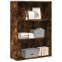 Estantería madera de ingeniería roble ahumado 80x30x114 cm de , Librerías y estanterías - Ref: Foro24-857935, Precio: 55,20 €...