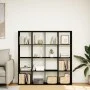 Estantería librería madera ingeniería negra 137,5x29x137,5 cm de , Librerías y estanterías - Ref: Foro24-3310290, Precio: 153...