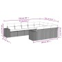 Set sofás jardín 10 pzas con cojines ratán sintético gris claro en Conjuntos de jardín | Comprar online en Foru.es