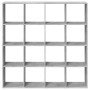 Estantería madera de ingeniería gris hormigón 137,5x29x137,5 cm de , Librerías y estanterías - Ref: Foro24-3310292, Precio: 1...