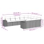 Set de sofás de jardín 10 pzas y cojines ratán sintético marrón en Conjuntos de jardín | Comprar online en Foru.es