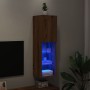 Mueble para TV con luces LED roble artesanal 30,5x30x102 cm de , Muebles TV - Ref: Foro24-857678, Precio: 53,62 €, Descuento: %