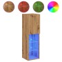 Mueble para TV con luces LED roble artesanal 30,5x30x102 cm de , Muebles TV - Ref: Foro24-857678, Precio: 53,62 €, Descuento: %