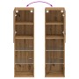 Mueble para TV con luces LED roble artesanal 30,5x30x102 cm de , Muebles TV - Ref: Foro24-857678, Precio: 53,62 €, Descuento: %